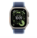 Apple Watch Ultra 3 GPS + Cellular 49mm Natural Titanium Case with Blue/Bright Blue Trail Loop - Image 2