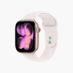 Apple Watch Series 11 GPS 46mm Rose Gold Aluminium Case with  Light Blush Sport Band